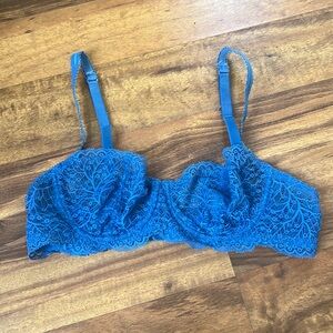 Journelle Allegra blue lace balconette bra 36b